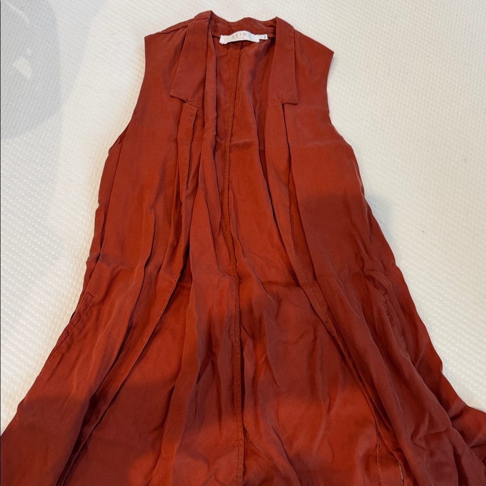 Astr Terracotta Sleeveless Vest